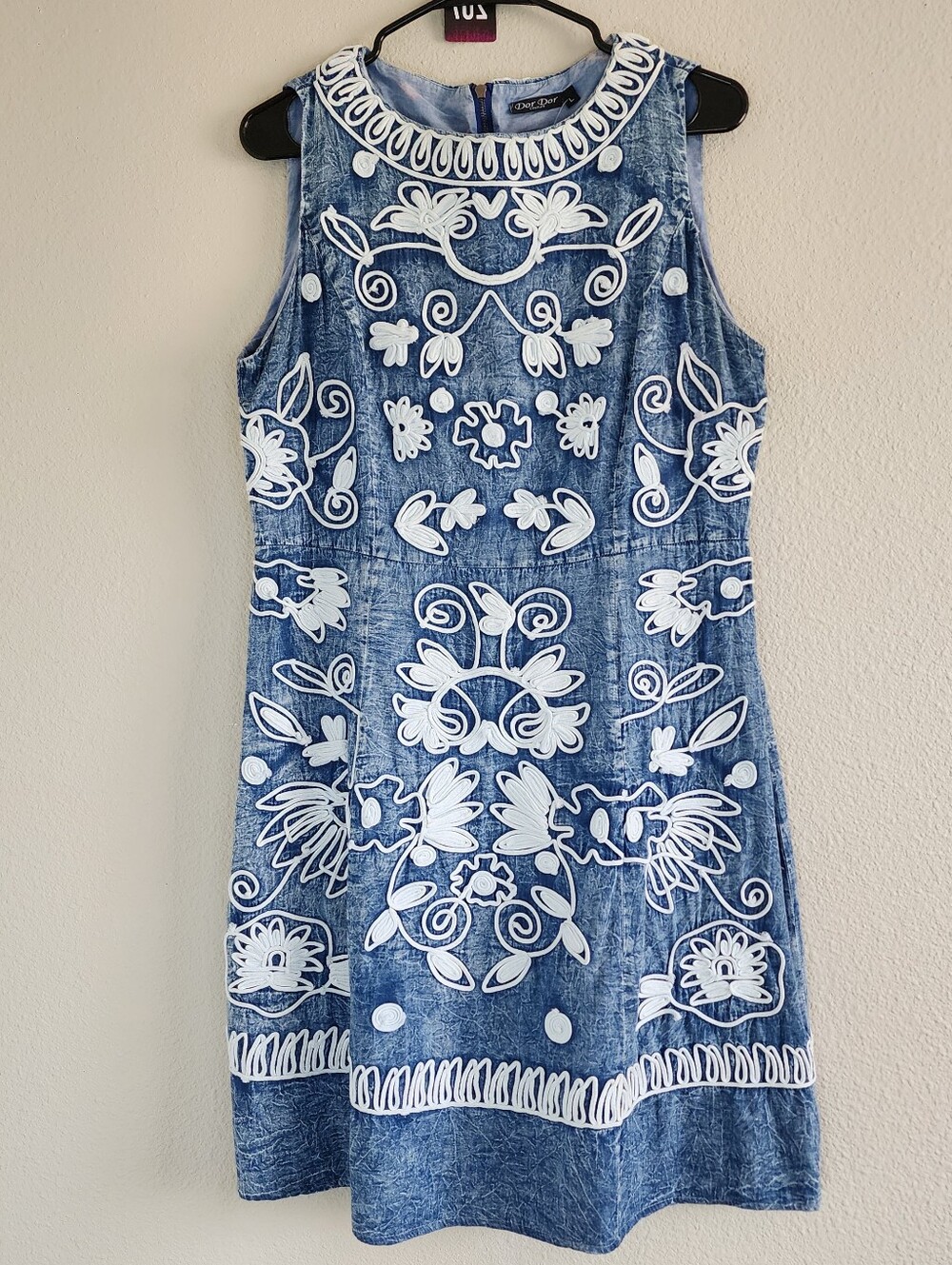 Vintage Y2K Dor Dor Couture Denim Dress.